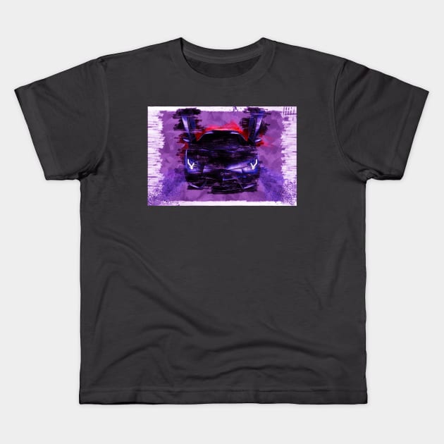 Neon Demon Kids T-Shirt by FurryBallBunny